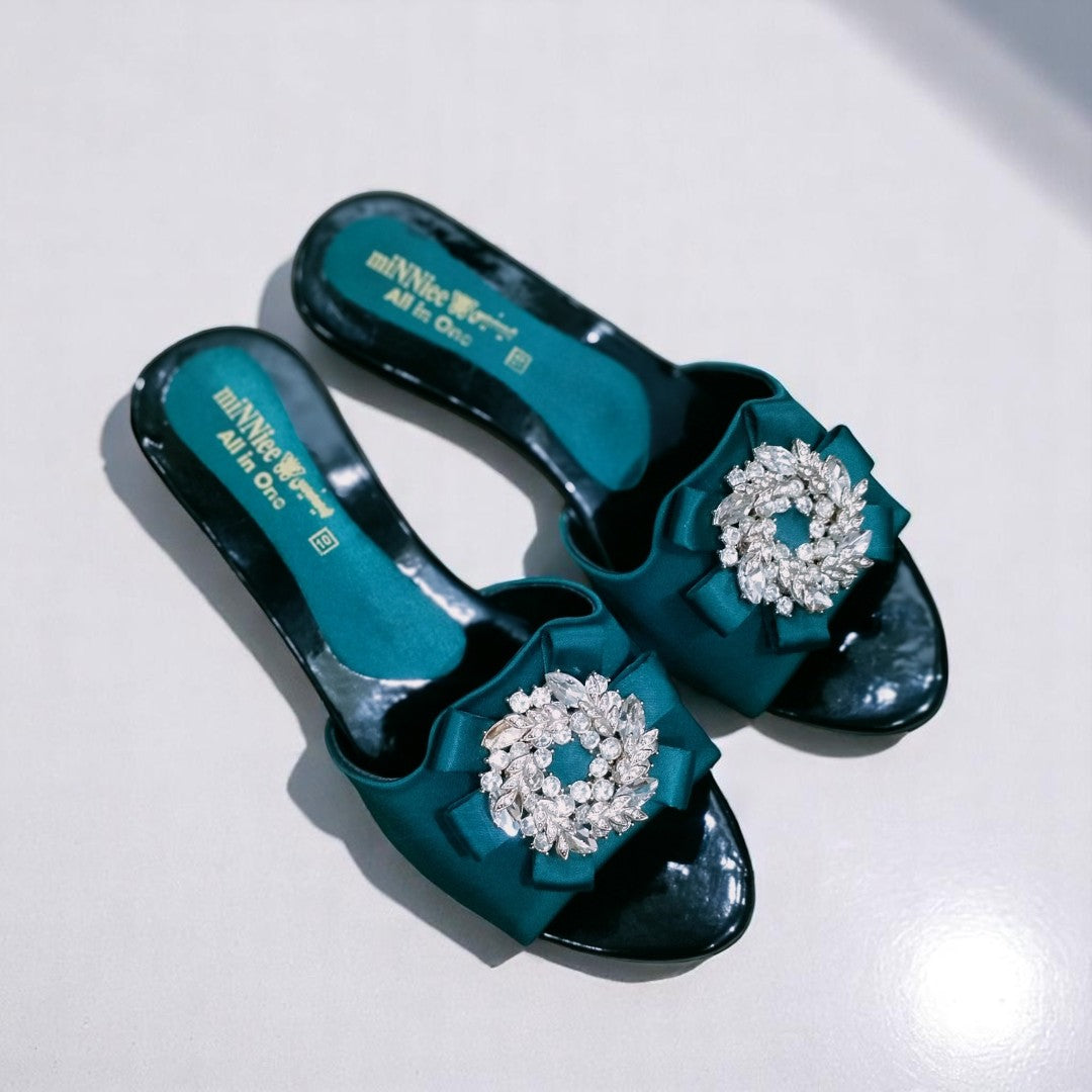 sea green-flat-heel